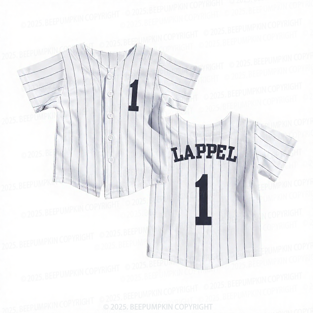 Personalized Pinstripe Jersey Toddler&Kid's Baseball Jersey Beepumpkin