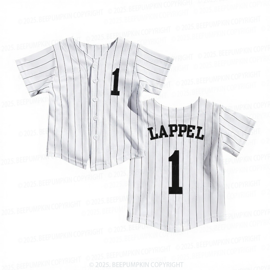 Personalized Pinstripe Jersey Toddler&Kid's Baseball Jersey Beepumpkin