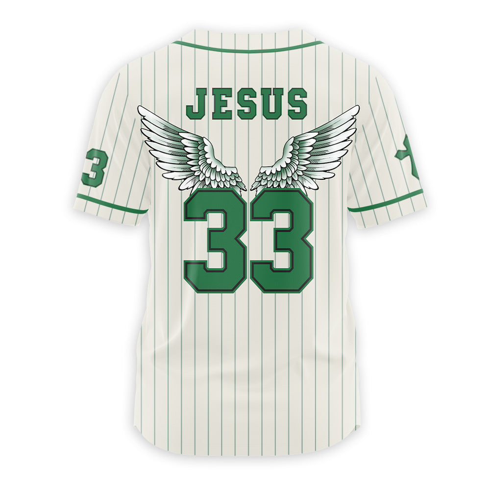 Jesus Christ striped Christian Baseball Jersey
