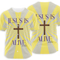 Jesus Is Alive Christian Baseball Jersey